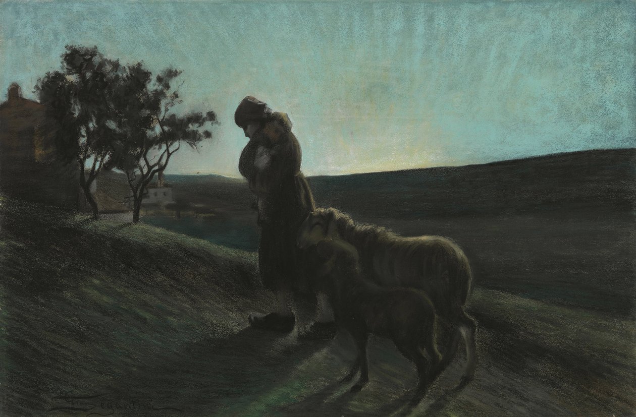 Le due madri De to mødrene, 1884-1886. av Giovanni Segantini