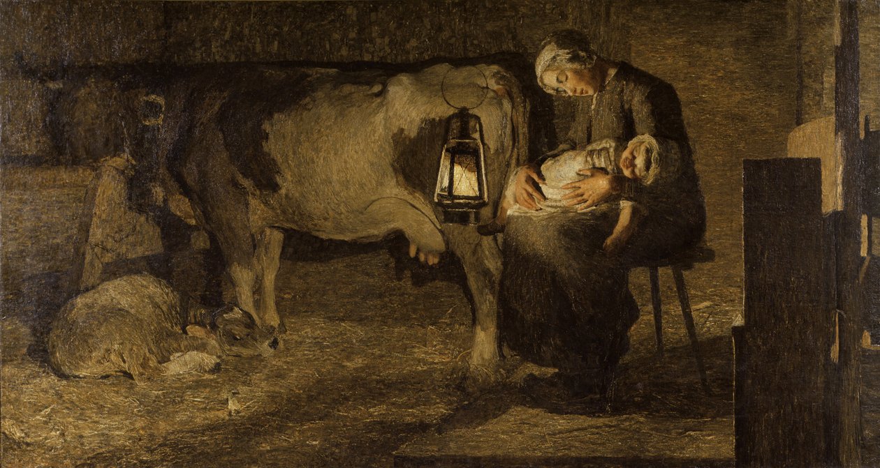 Le due madri De to mødrene, 1889. av Giovanni Segantini