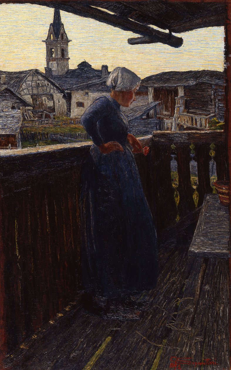 På balkongen, 1892. av Giovanni Segantini