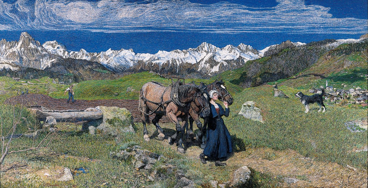 Vår i Alpene, 1897 av Giovanni Segantini