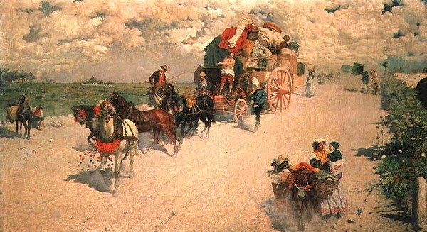 The Gypsy Wagon (olje) av Giovanni Signorini