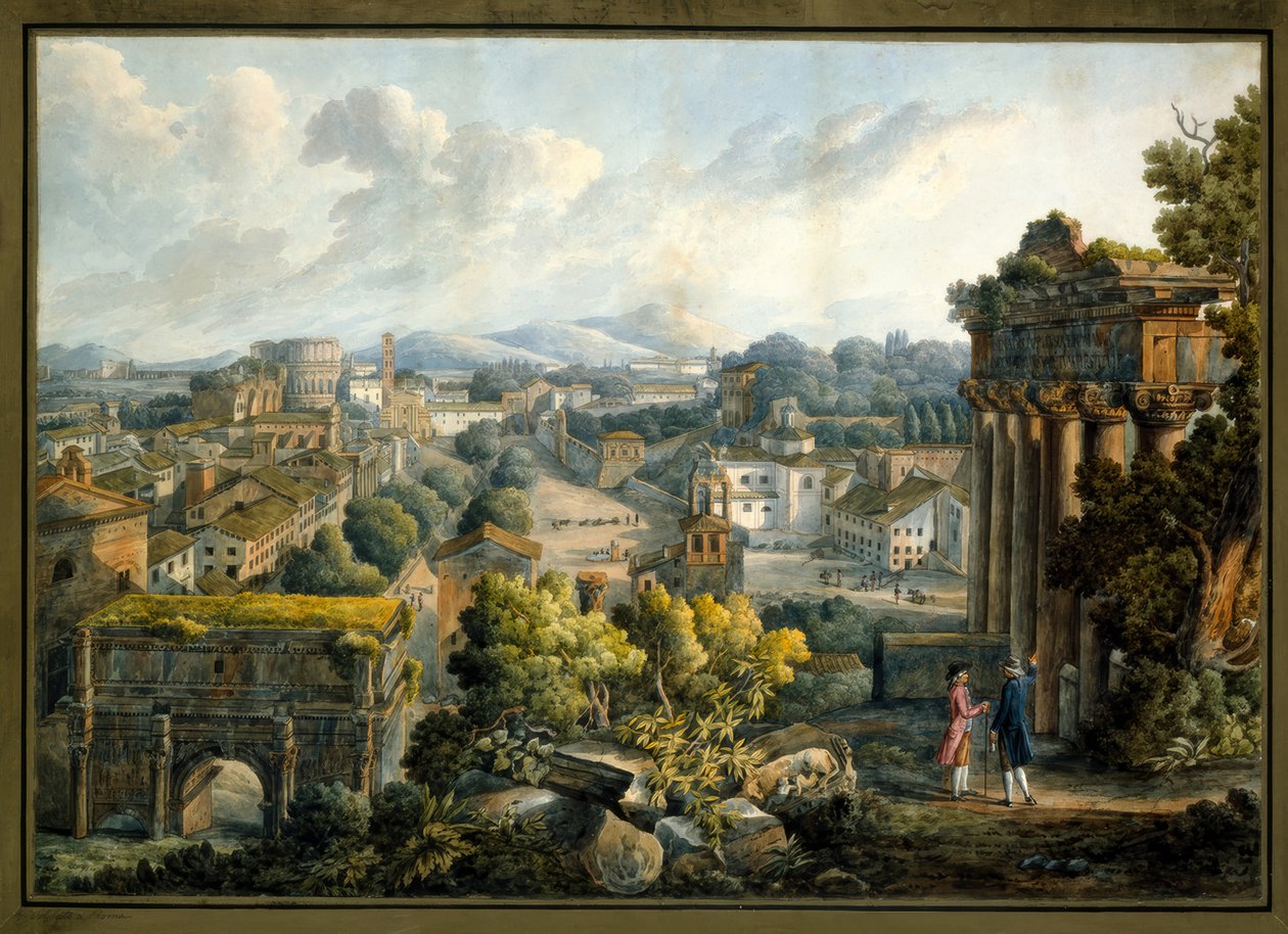 Utsikt over Forum Romanum av Giovanni Volpato