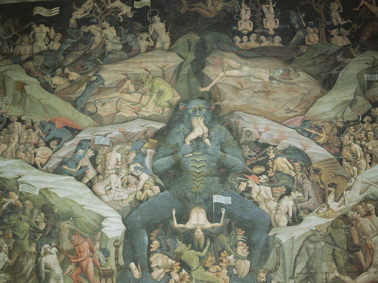 Scener fra "Inferno" av Giovanni da Modena