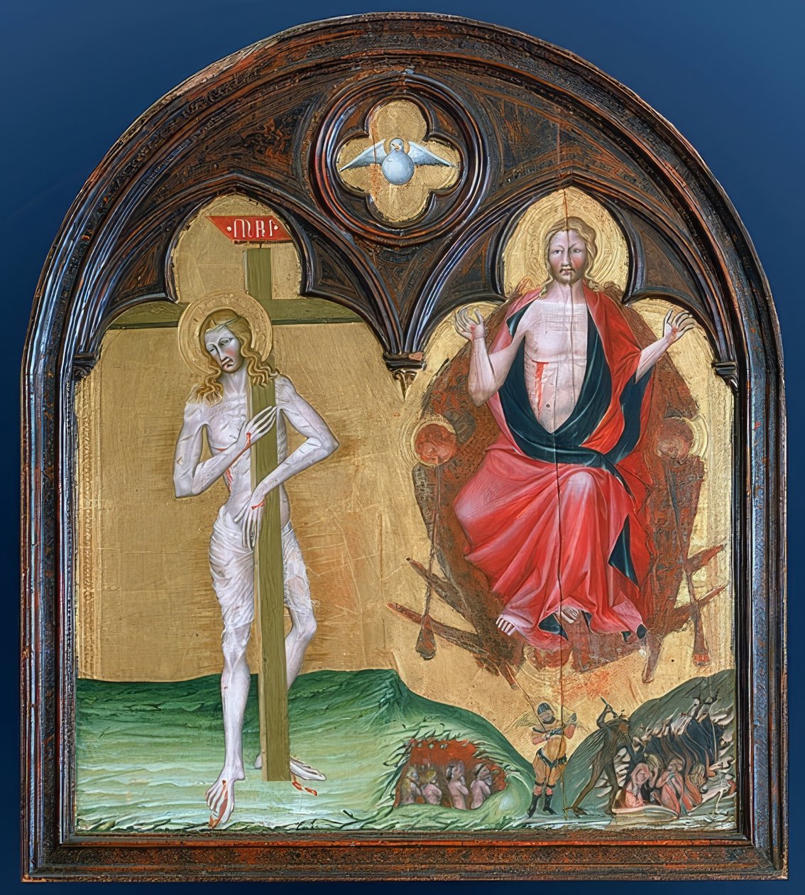 Den lidende og den triumferende Kristus av Giovanni di Paolo