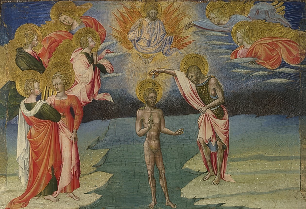 Kristi dåp (predella). 1454 av Giovanni di Paolo