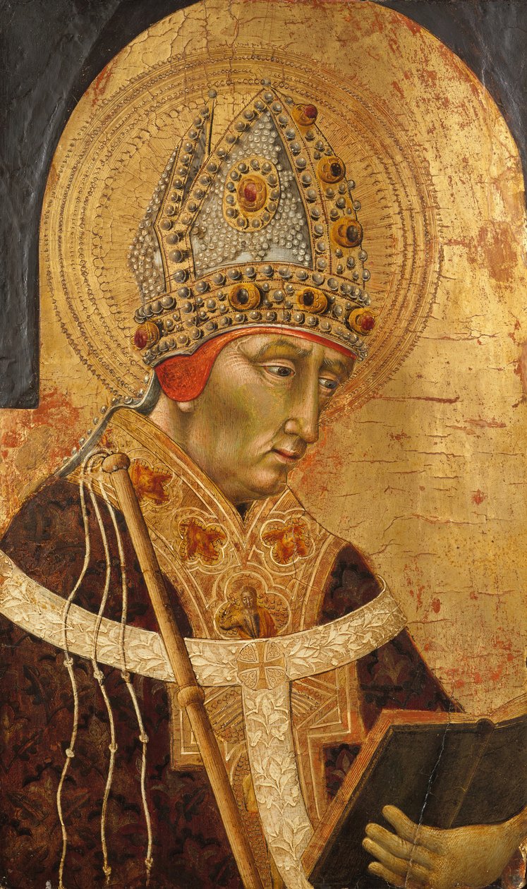 Saint Ambrosius, 1465-70. av Giovanni di Paolo