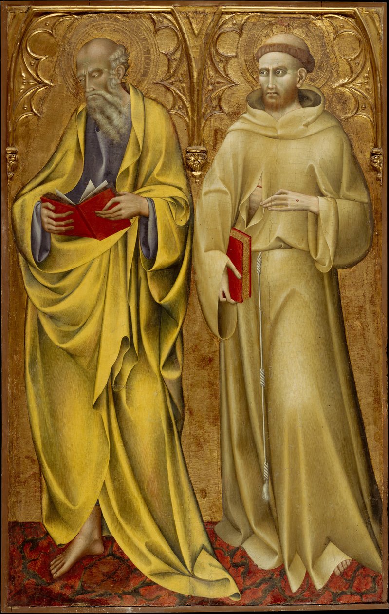 De hellige Matteus og Frans, ca. 1435. av Giovanni di Paolo