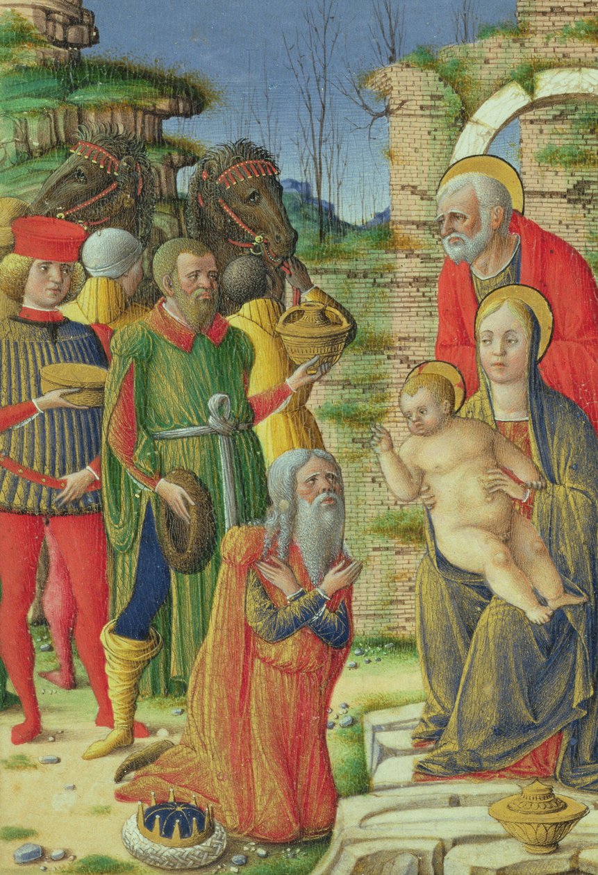 Tilbedelse av magi, ca. 1465 av Girolamo da Cremona