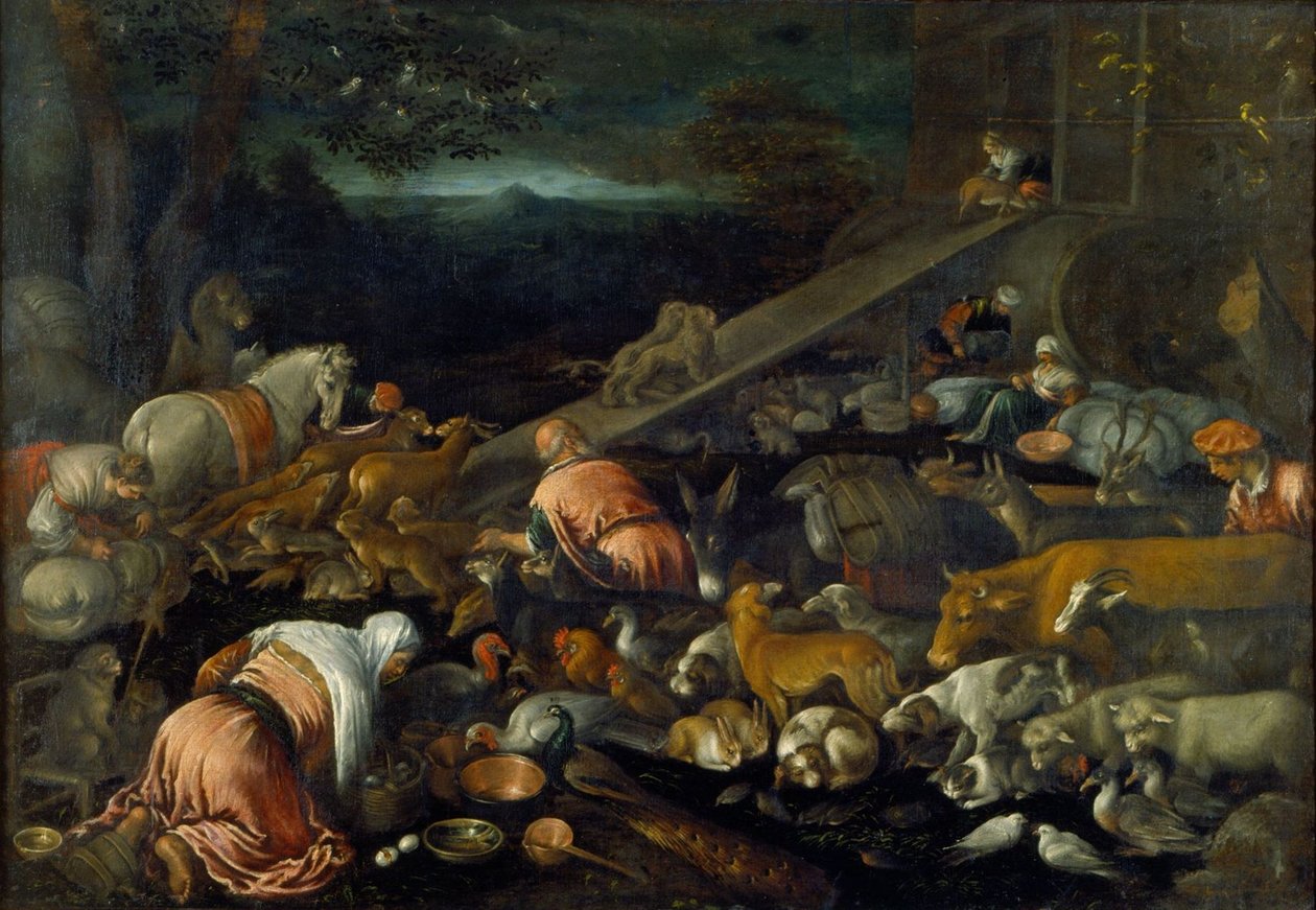 Dyrenes inntreden i Noahs Ark av Girolamo da Ponte