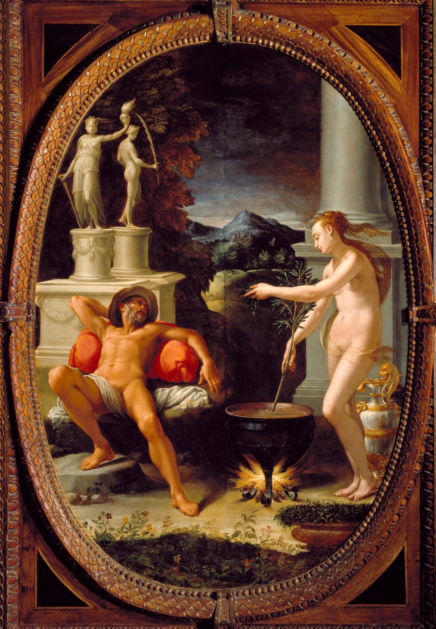 Medee forynger Eson, far til Jason (Painting av Girolamo Macchietti