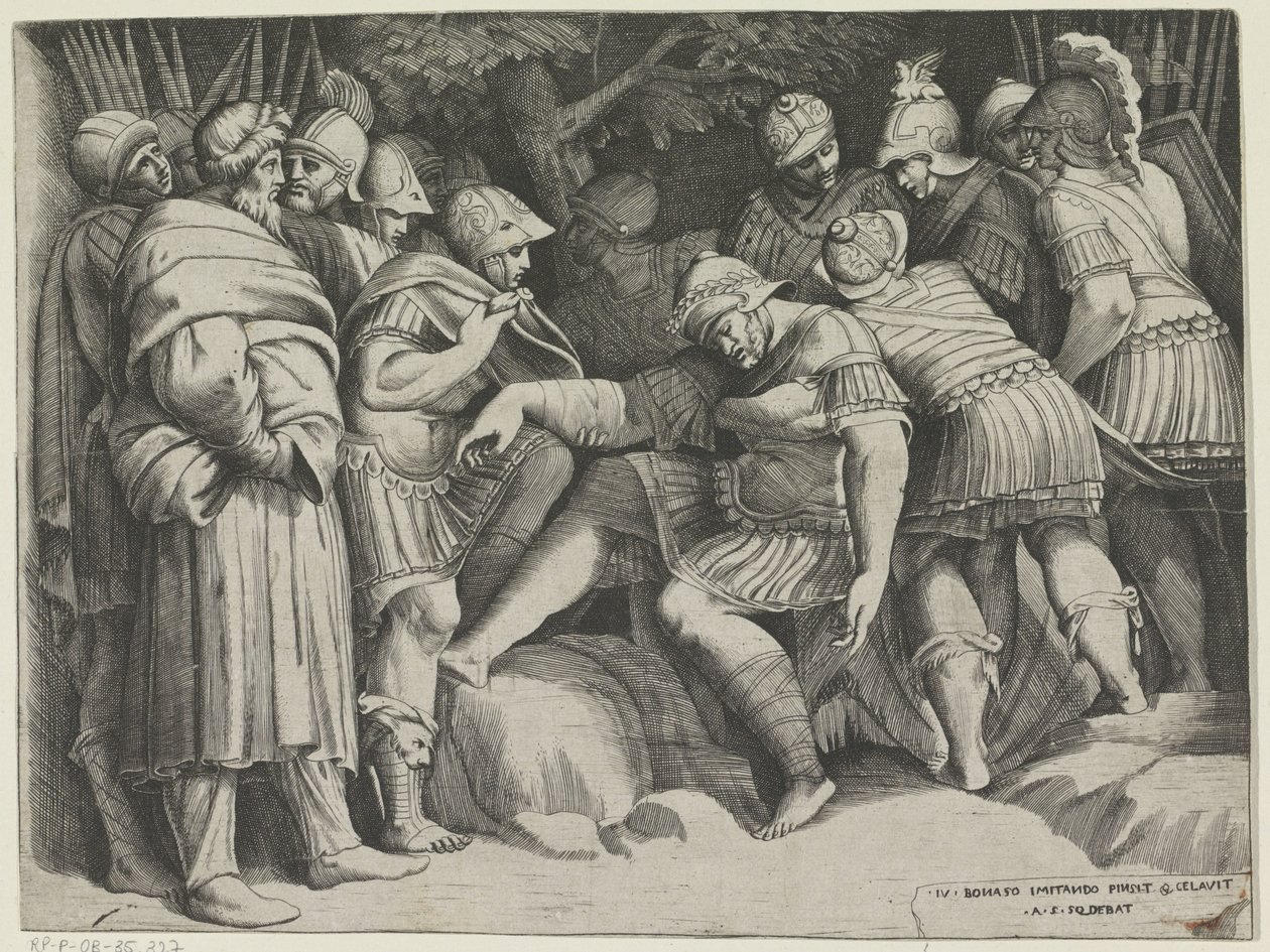 Såret Scipio av Giulio Bonasone