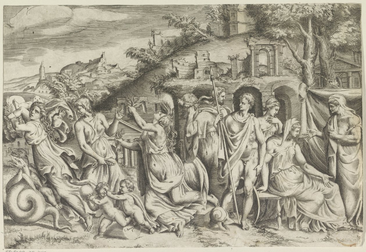 Jason i Medea av Giulio Bonasone