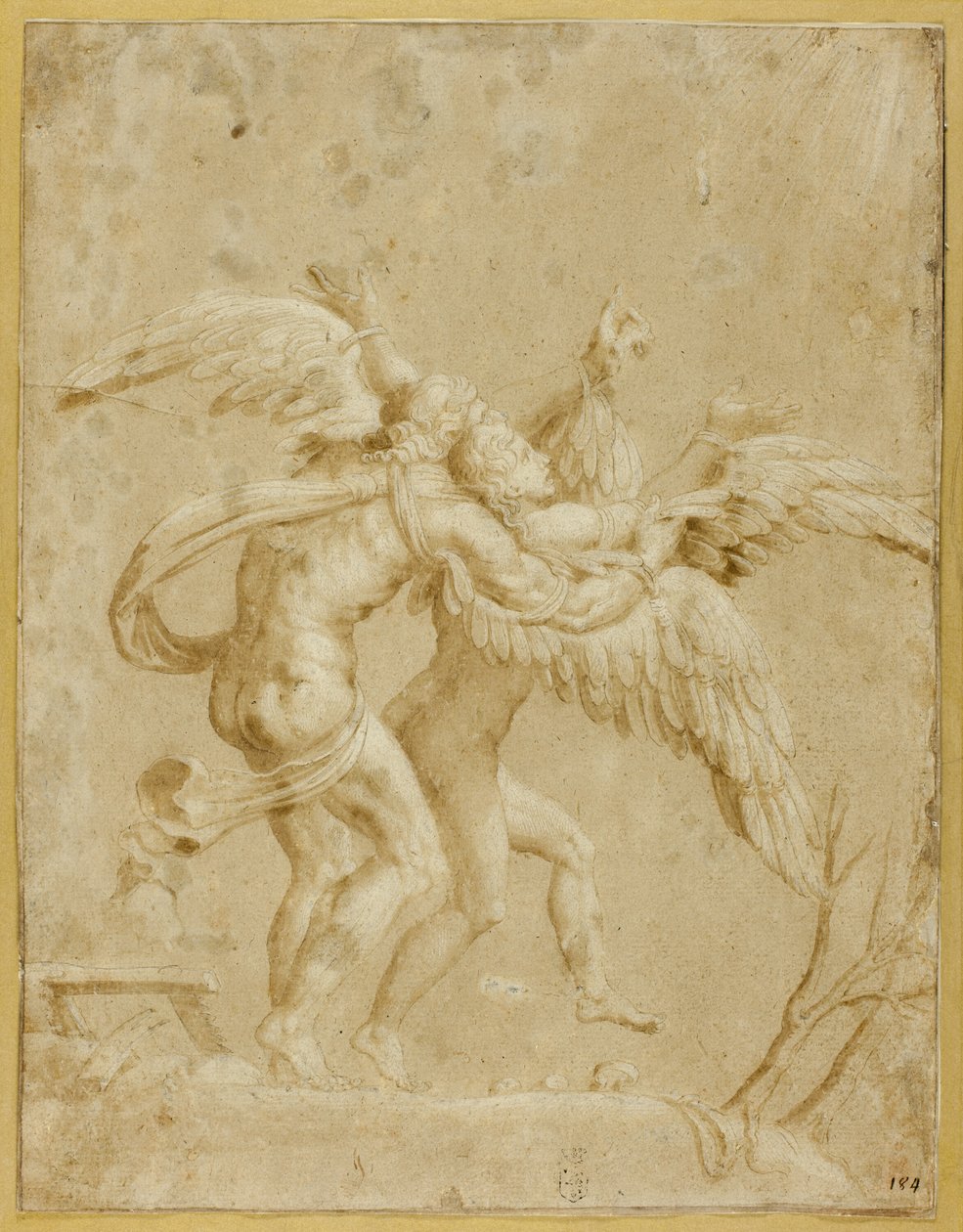 Daedalus og Ikaros av Giulio Romano