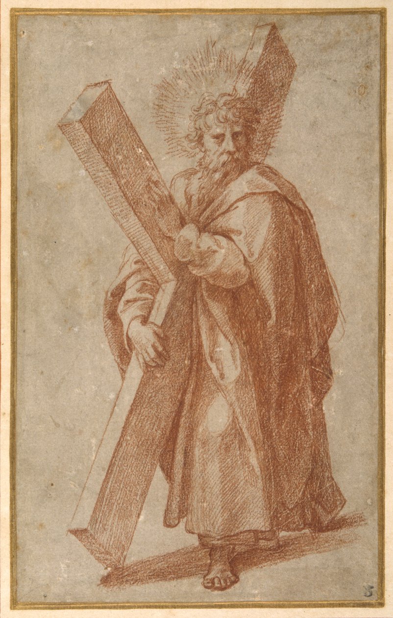 De tolv apostler: St. Andreas av Giulio Romano