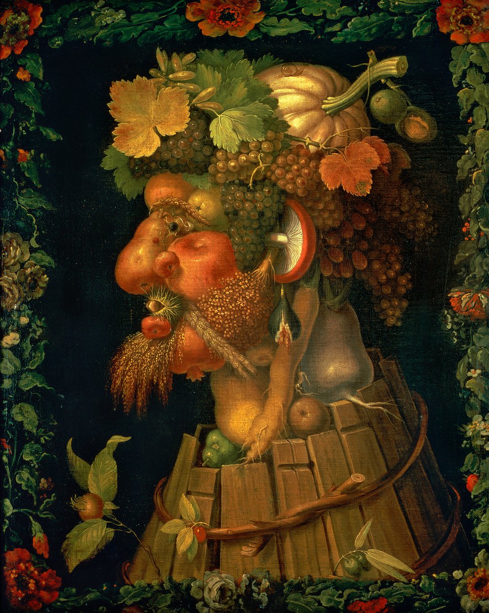 Høst, fra en serie som skildrer de fire sesongene, på oppdrag fra keiser Maximilian II (1527-76) 1573 av Giuseppe Arcimboldo