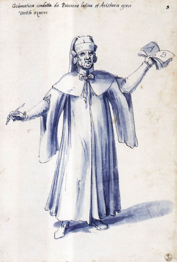 Drakt av den allegoriske figuren Grammar av Giuseppe Arcimboldo