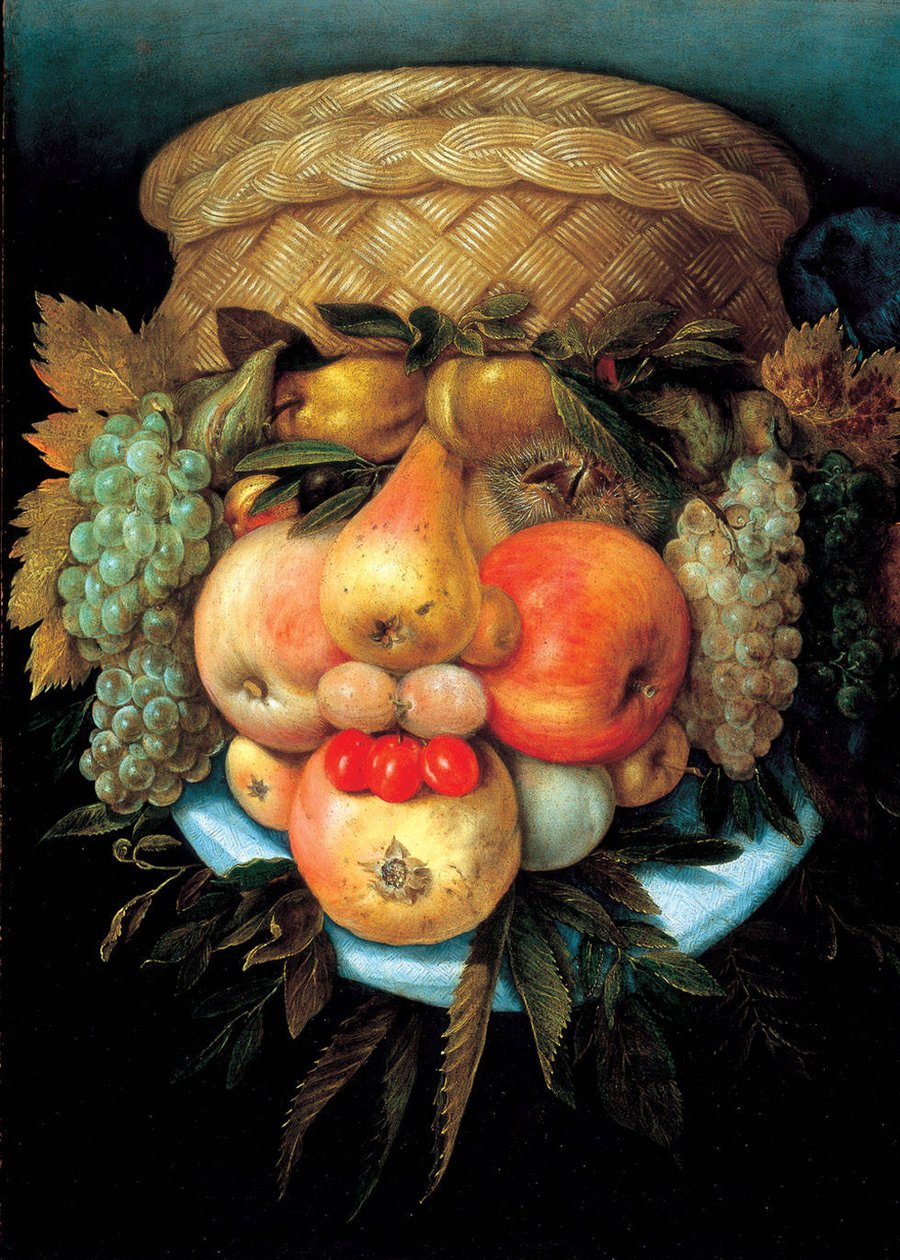 Fruktkurv av Giuseppe Arcimboldo