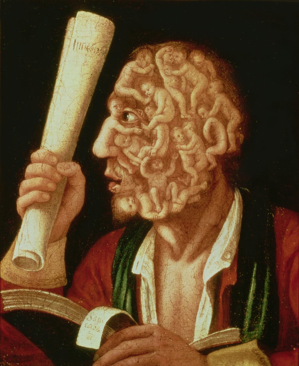 Portrett av Adam (olje) av Giuseppe Arcimboldo