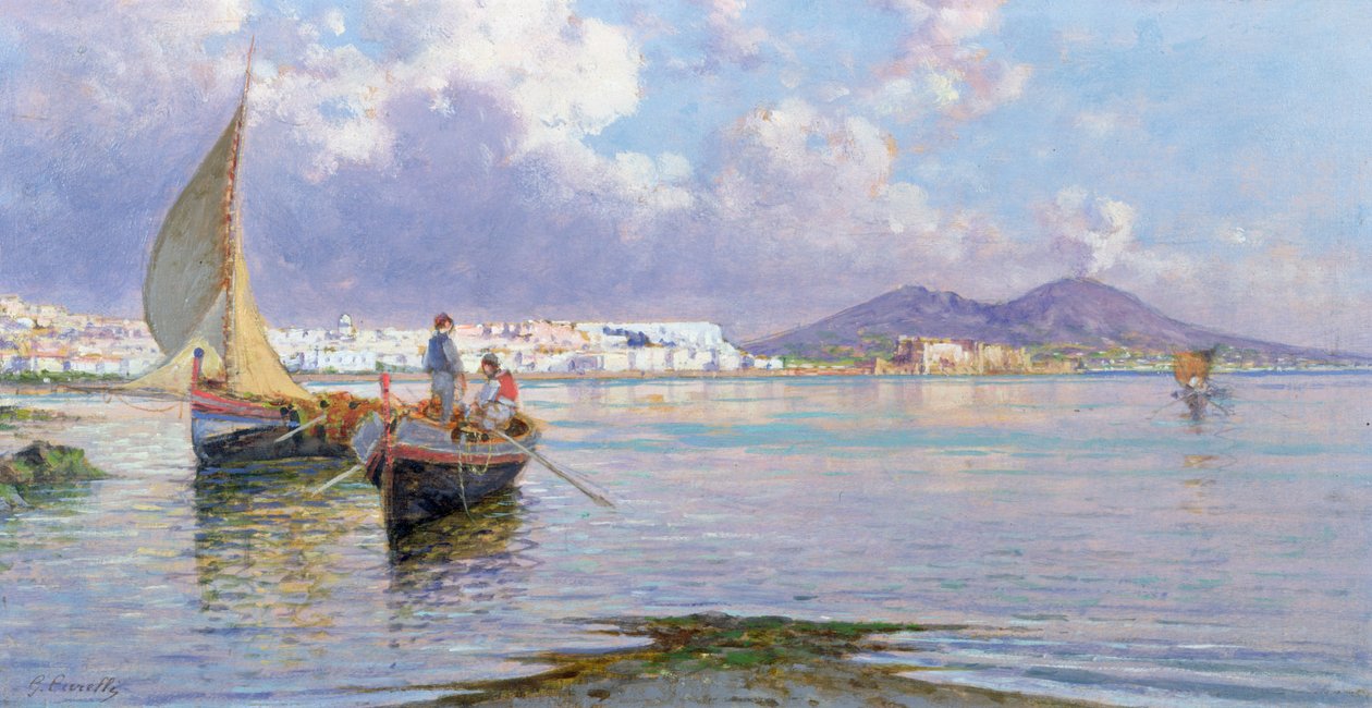 Napoli, fra Mergellina av Giuseppe Carelli