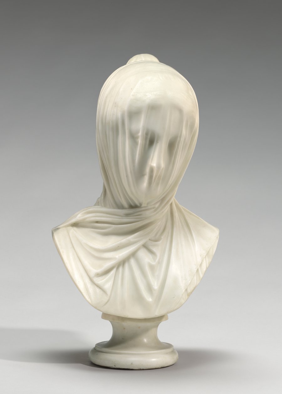 The Veiled Nun, ca. 1860 (marmor) av Giuseppe Croff