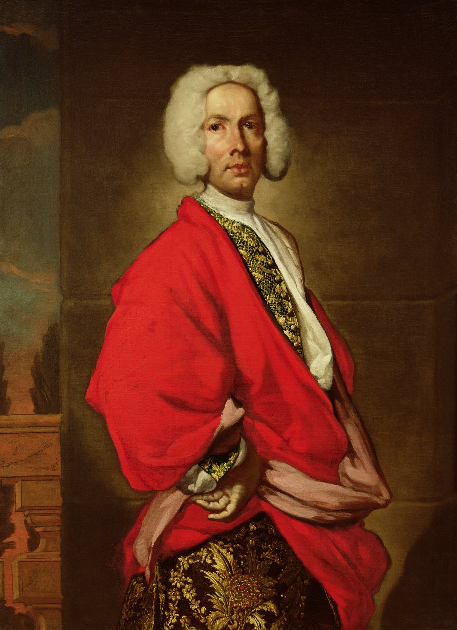 Portrett av en mann, tidligere identifisert som grev Galeatius Secco Suardo, ca. 1710-20 av Giuseppe Ghislandi