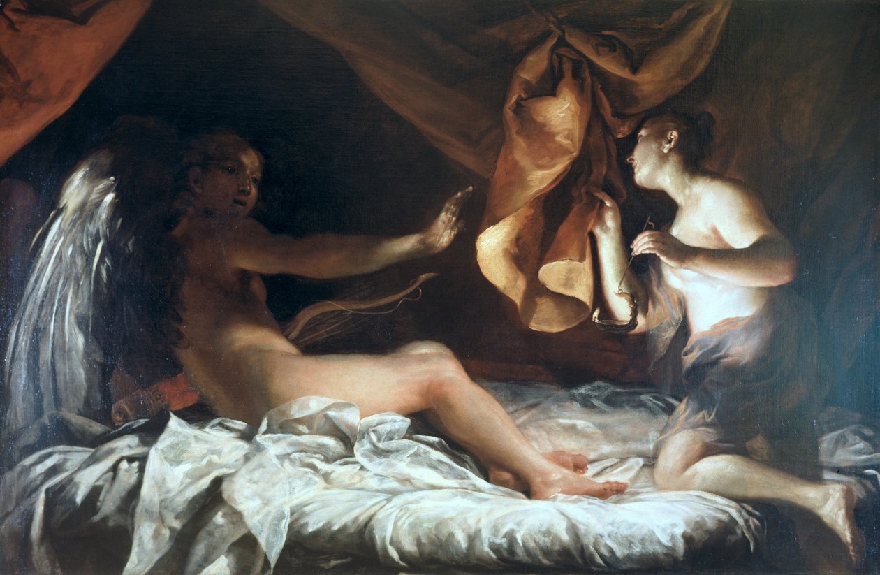 Psyche oppdager Amor, 1707-09 av Giuseppe Maria Crespi