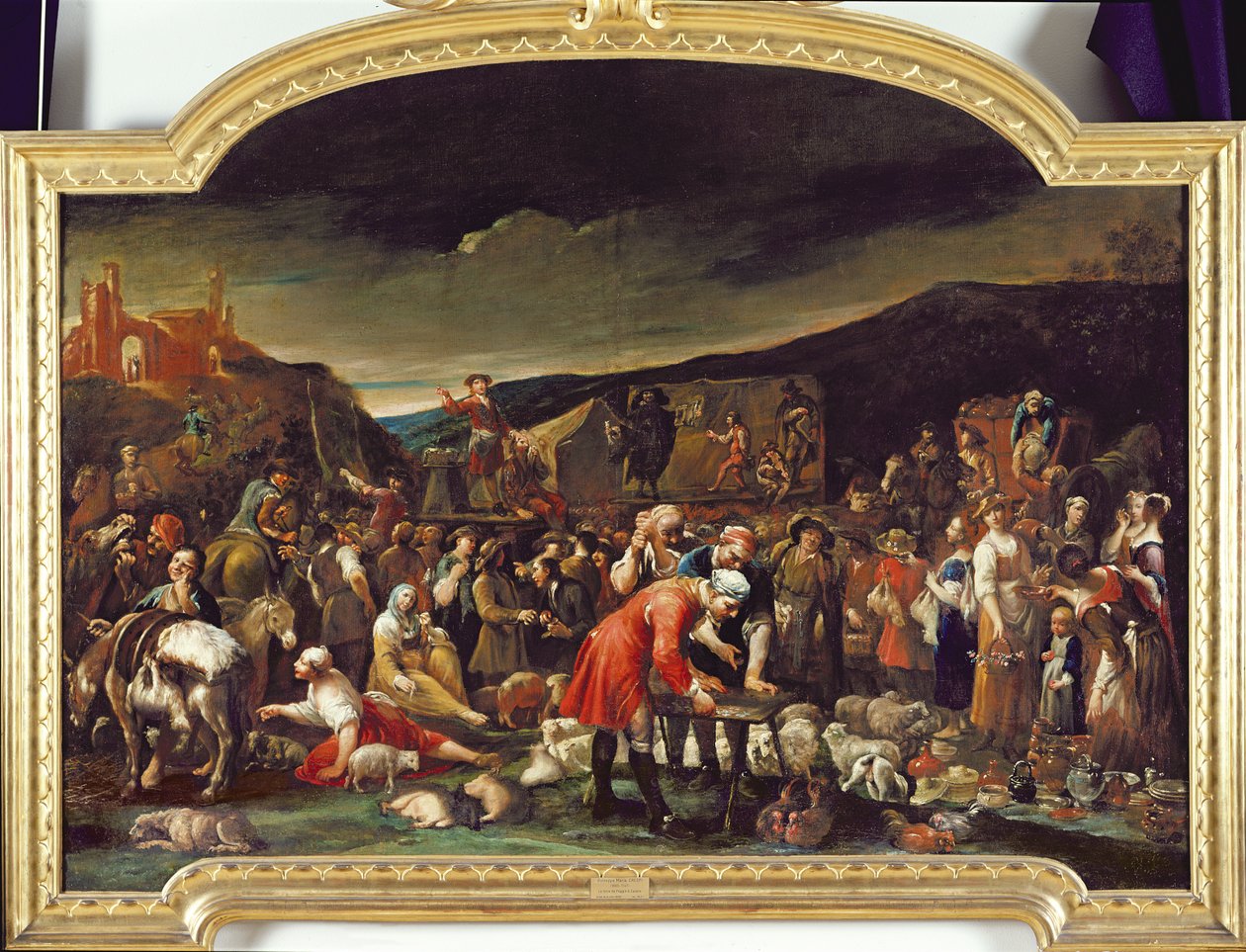 Markedet eller Poggio a Caiano-messen av Giuseppe Maria Crespi