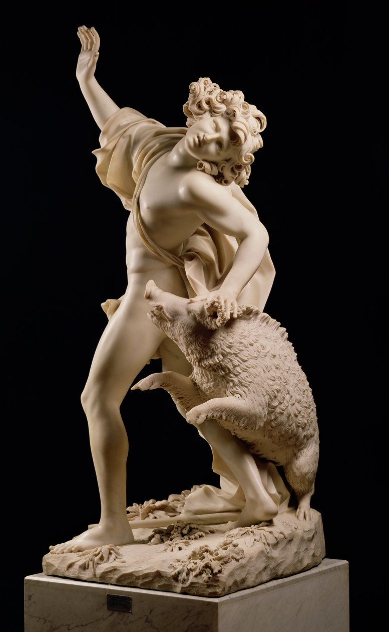 The Death of Adonis, 1709 (marmor) av Giuseppe Mazzuoli