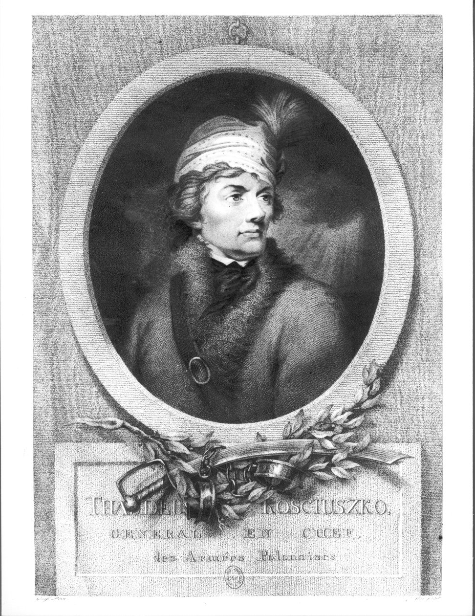 Tadeusz Kosciuszko (1746-1817), gravert av Christiaan Josi (d.1828), utgitt 1794-98 av Giuseppe or Josef Grassi