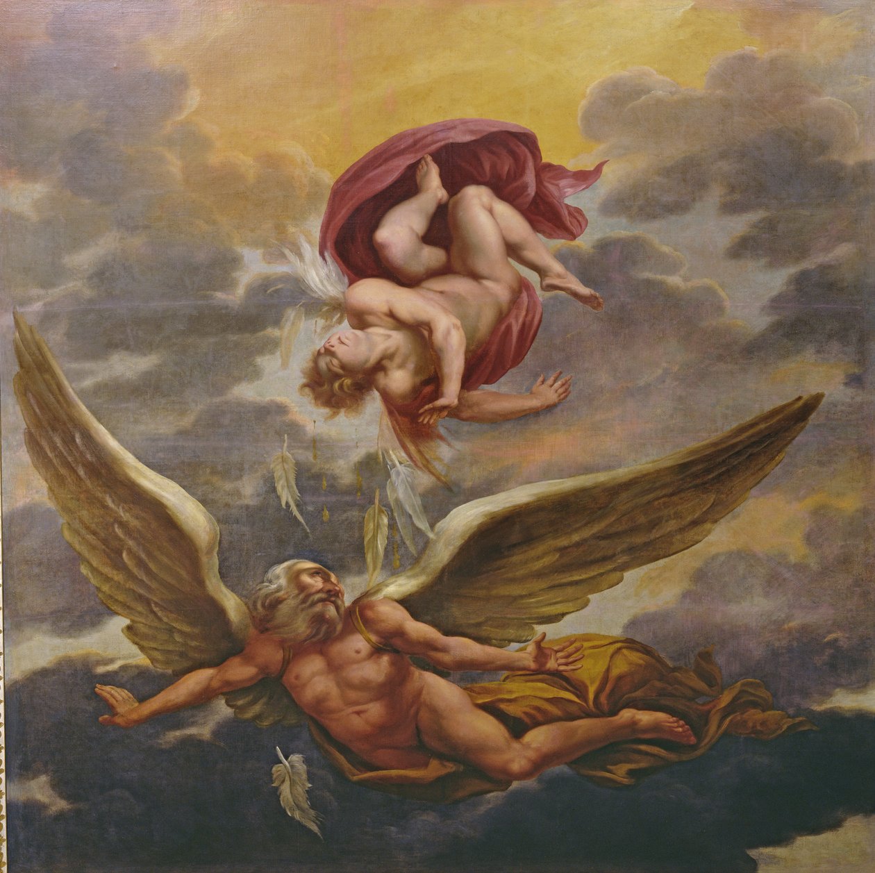 Daedalus og Icarus (takmaleri) av Giuseppe Cesari