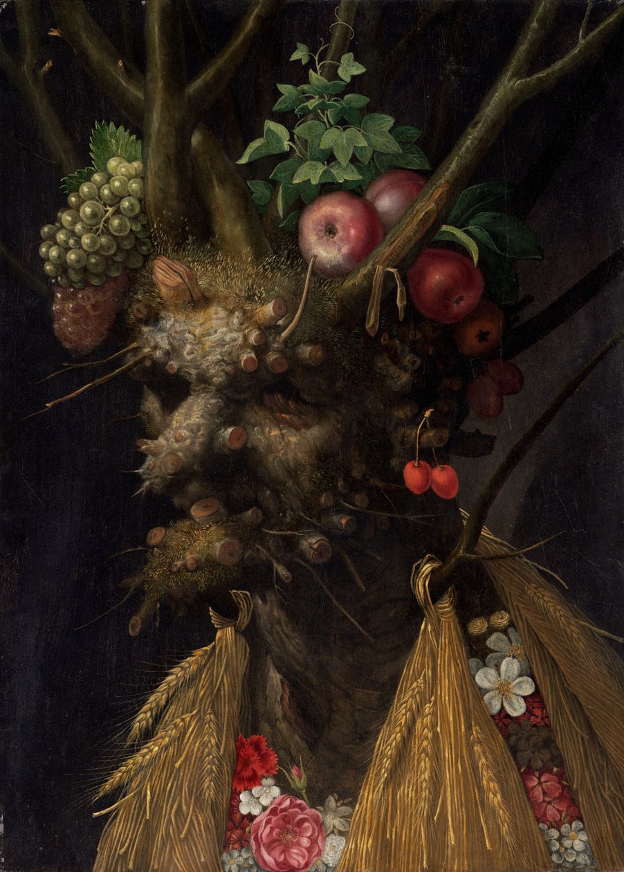 Four Seasons in One Head, c. 1590.    1169028   no       norwegian Successfully Translated  Original: Man die een anker draagt op zijn schouders Translat: Man die een anker draagt op zijn schouders 1380212 no norwegian Successfully Translated Original: Lu- av Giuseppe Arcimboldi