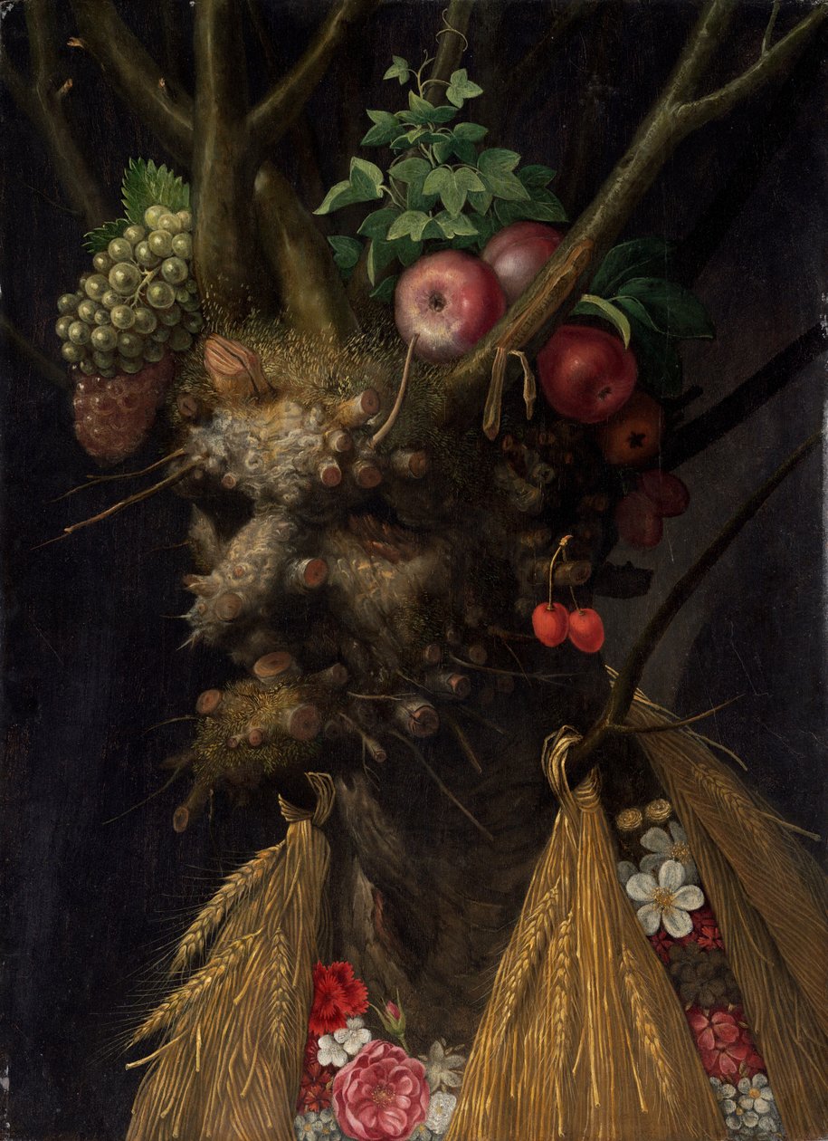 Fire årstider i ett hode av Giuseppe Arcimboldo