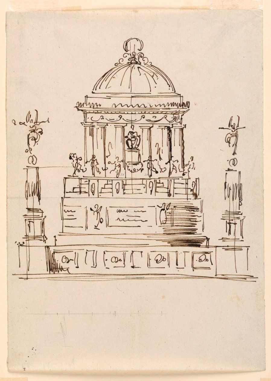 Design for et monument av Giuseppe Barberi