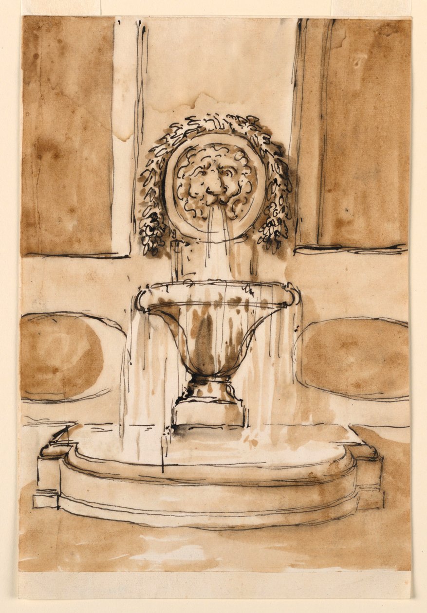 Design for en veggfontene av Giuseppe Barberi