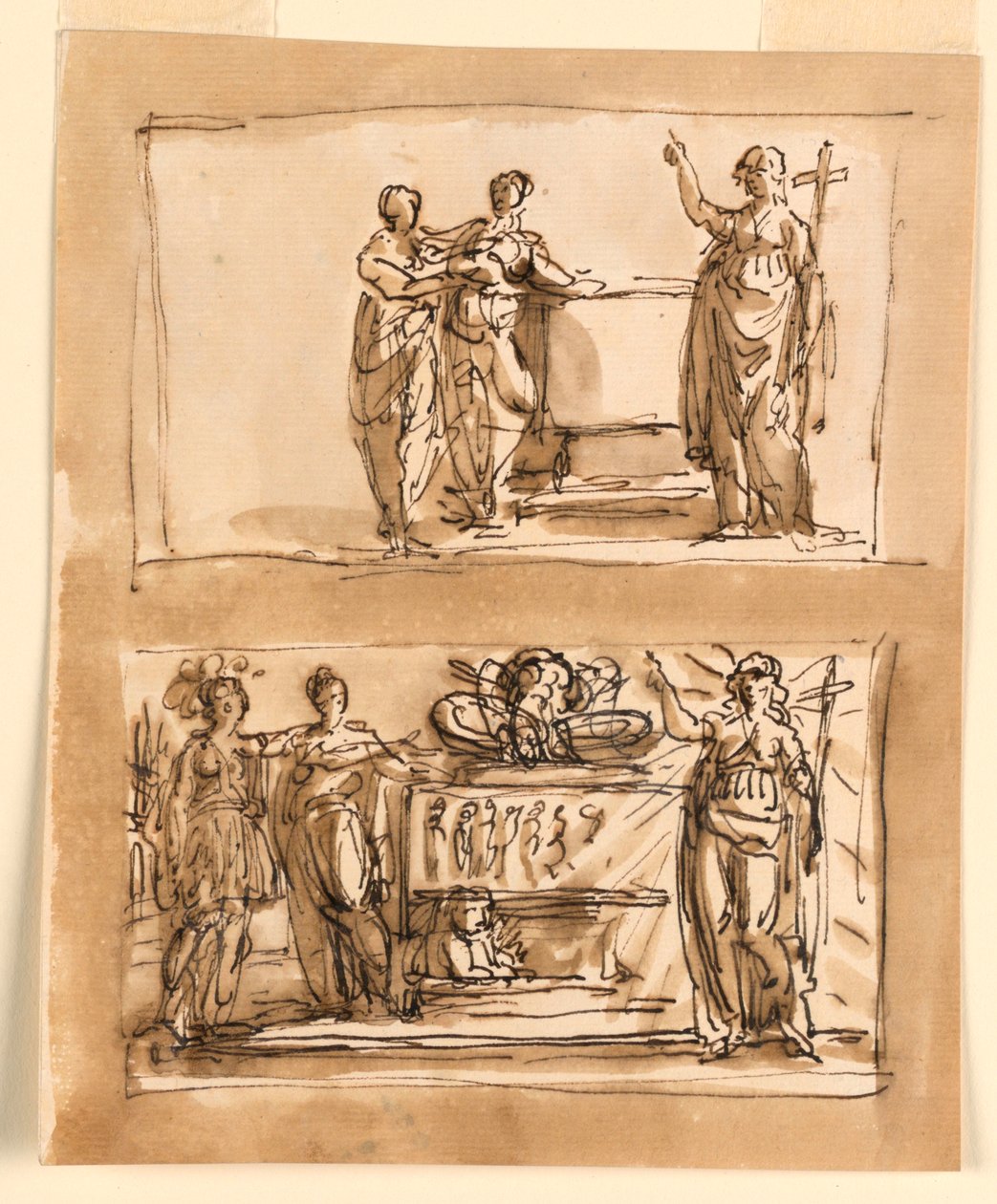 Sarkofag og allegoriske figurer av Giuseppe Barberi