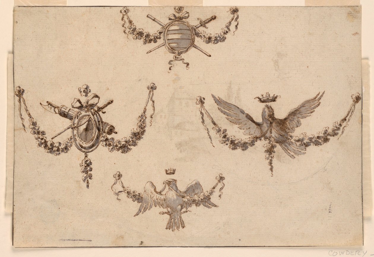 Design for fire festonger av Giuseppe Bernardino Bison