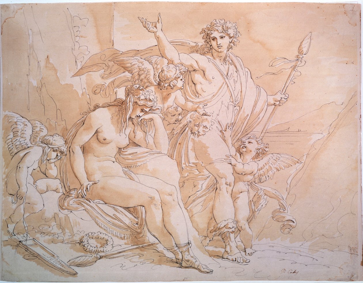 Bacchus og Ariadne, 1780-årene. av Giuseppe Cades
