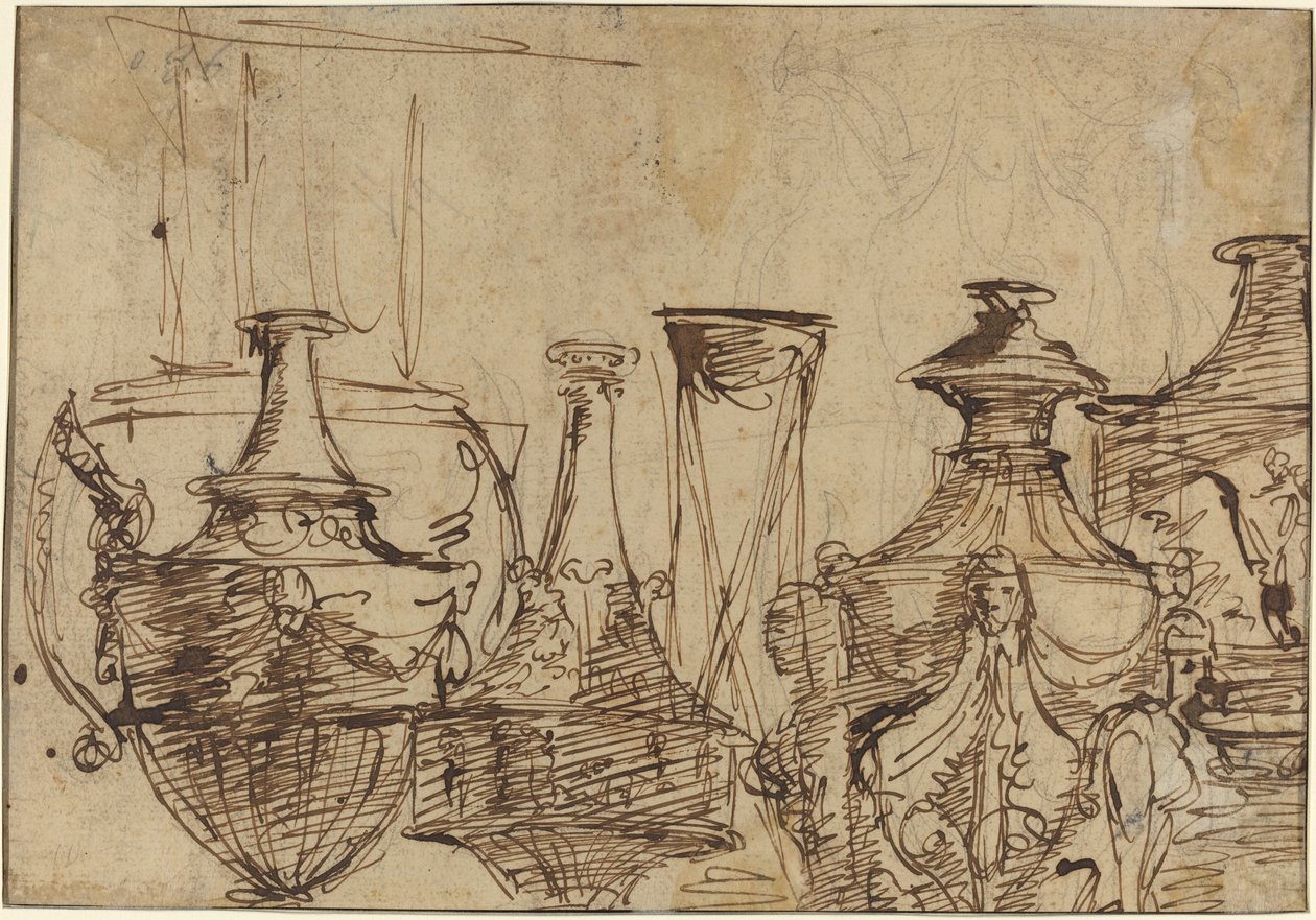 Design for vaser [verso] av Giuseppe Cades