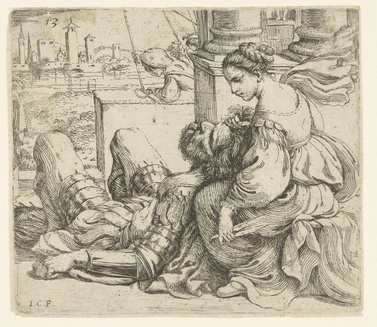 Samson og Delila av Giuseppe Caletti