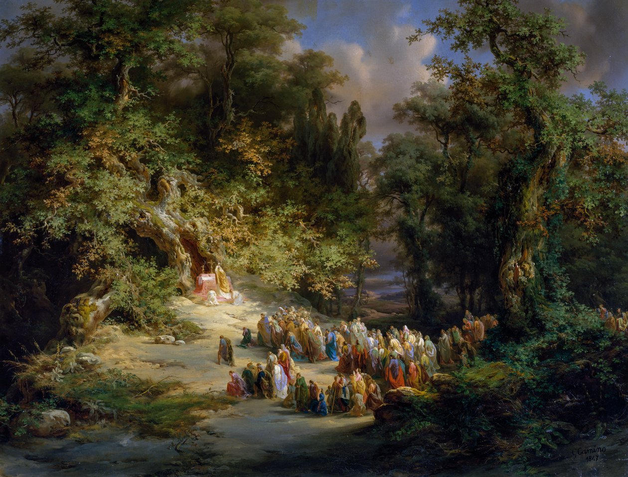 Tidlig kristen messe i skogen av Giuseppe Camino