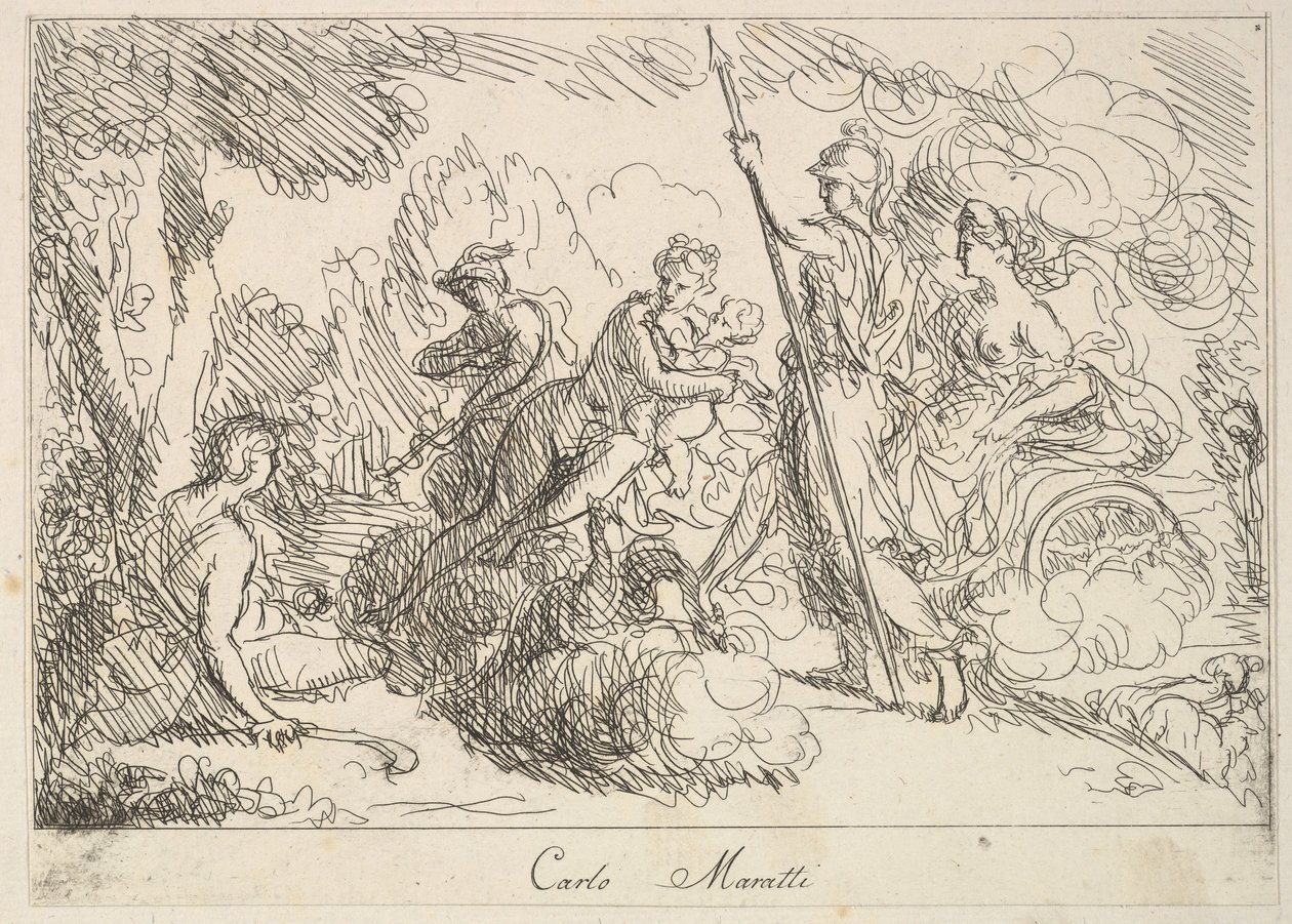 Guder og gudinner i et landskap, 1740-1802. av Giuseppe Canale