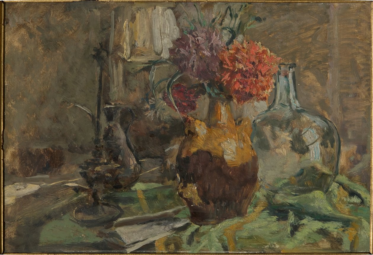 Stilleben (olje på kryssfiner) av Giuseppe Graziosi