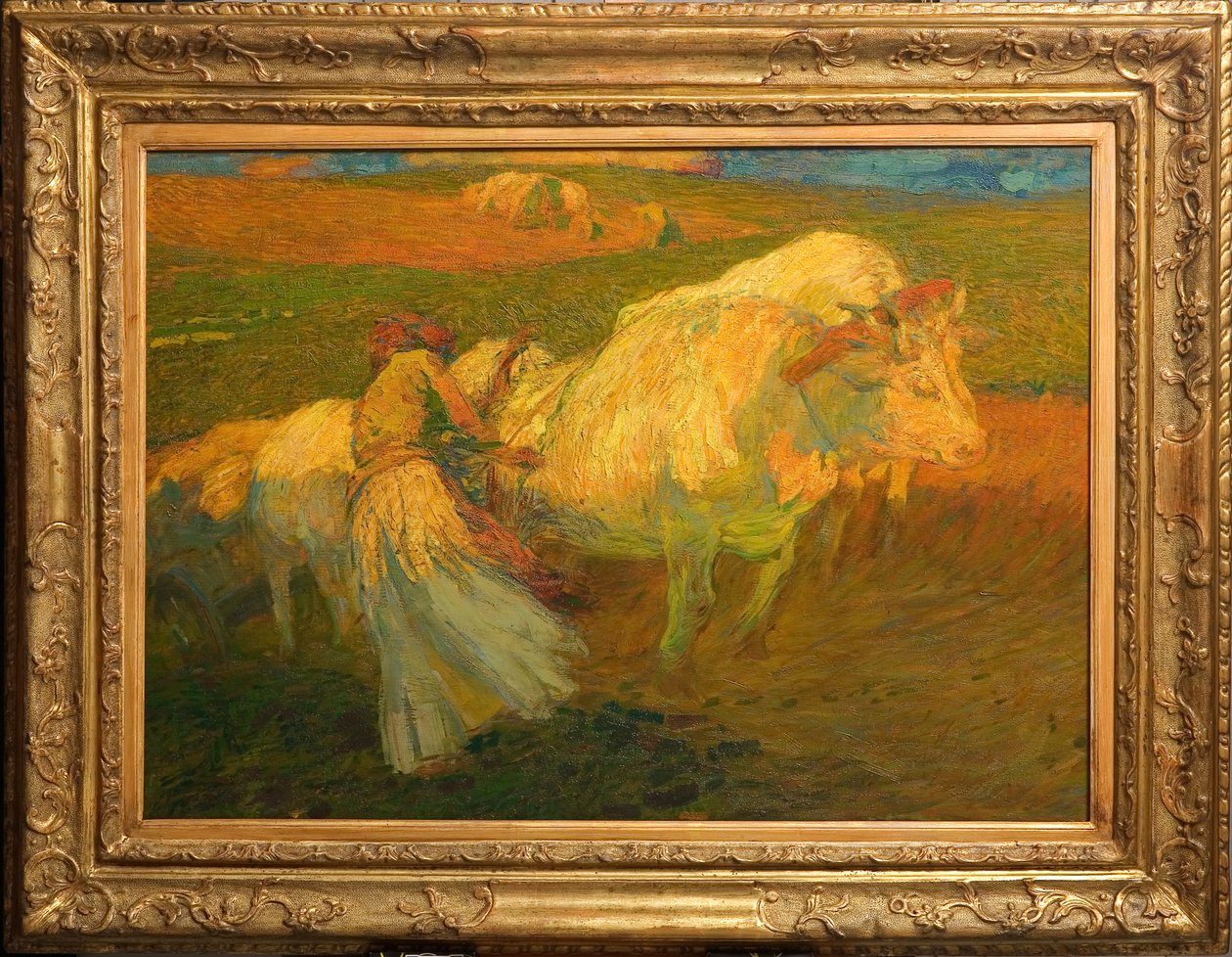 The Ploughing (olje på papp) av Giuseppe Graziosi