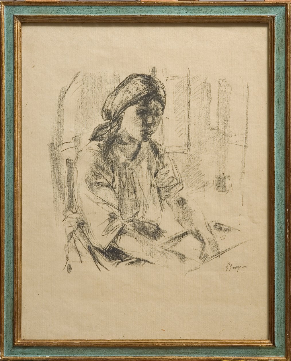 Husmoren (litho) av Giuseppe Graziosi