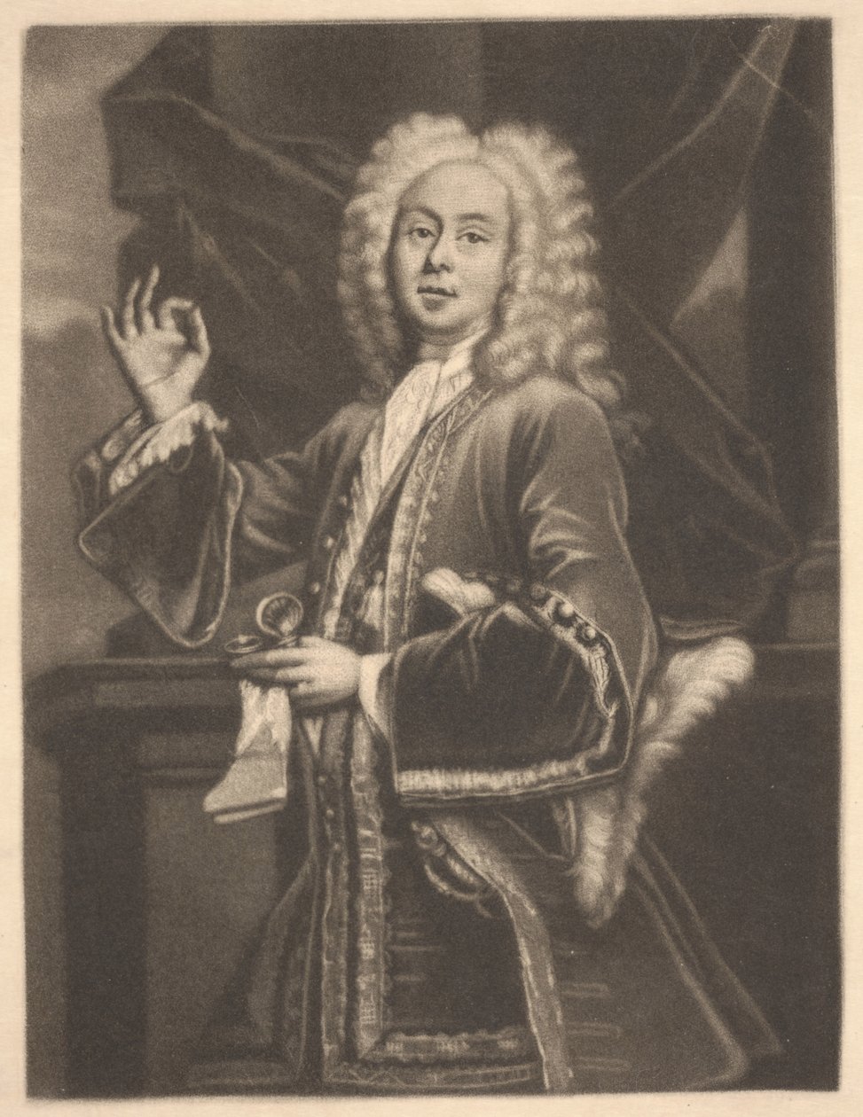 Colley Cibber, ca. 1700-1725 (gravering) av Giuseppe Grisoni