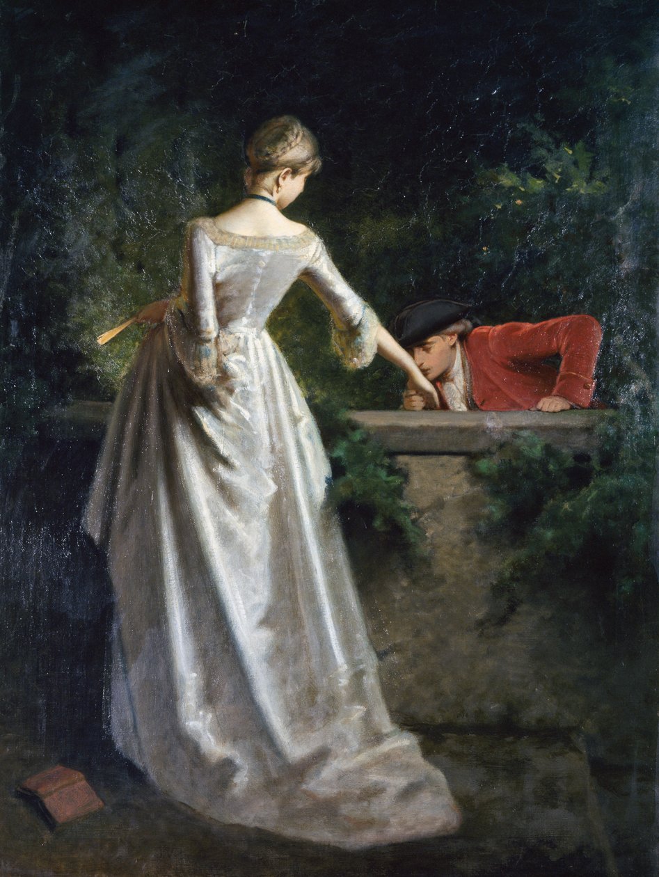 Gentleman kysser dames hånd av Giuseppe Mazza