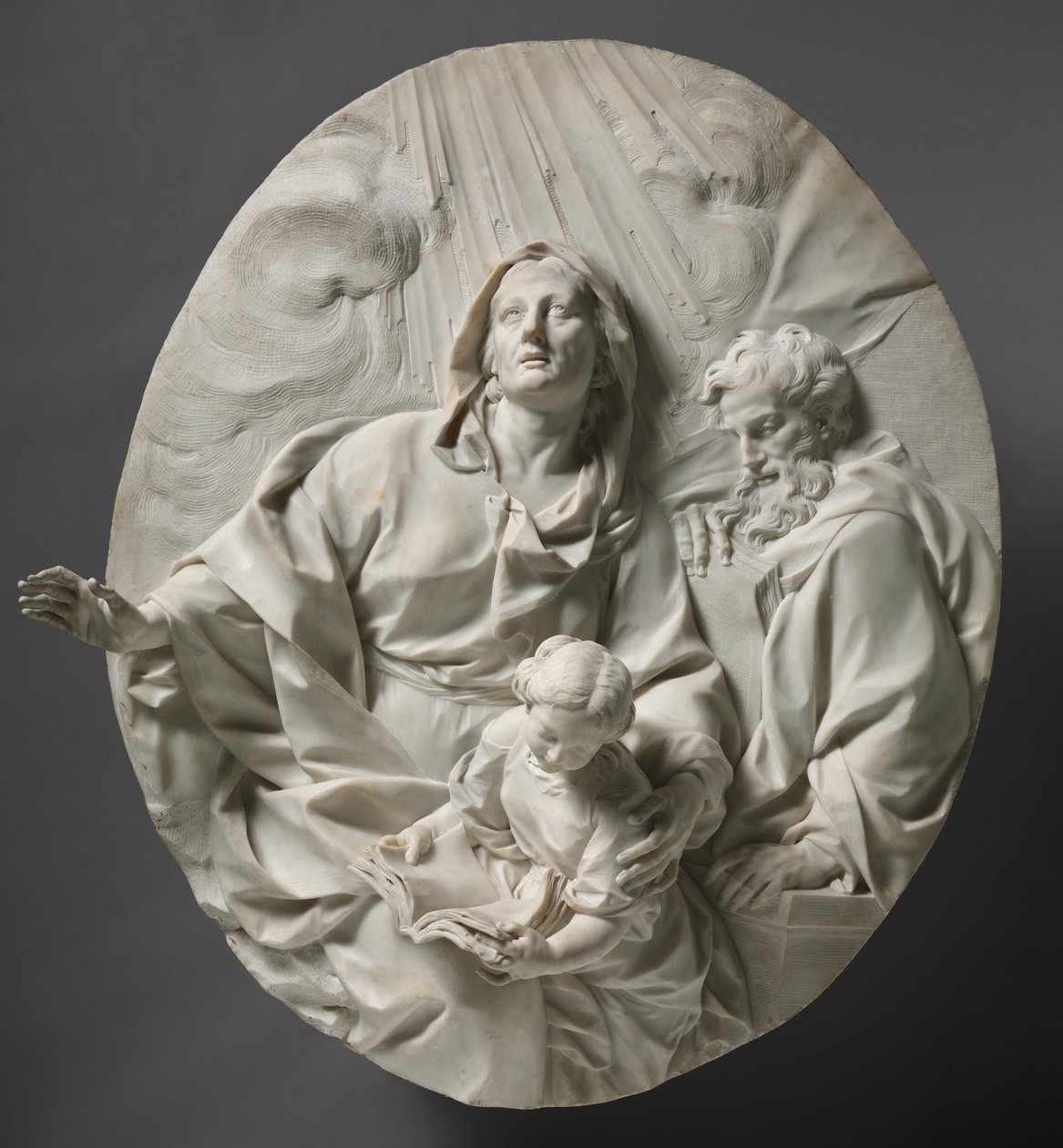 Jomfruens utdanning, ca. 1700 av Giuseppe Mazzuoli