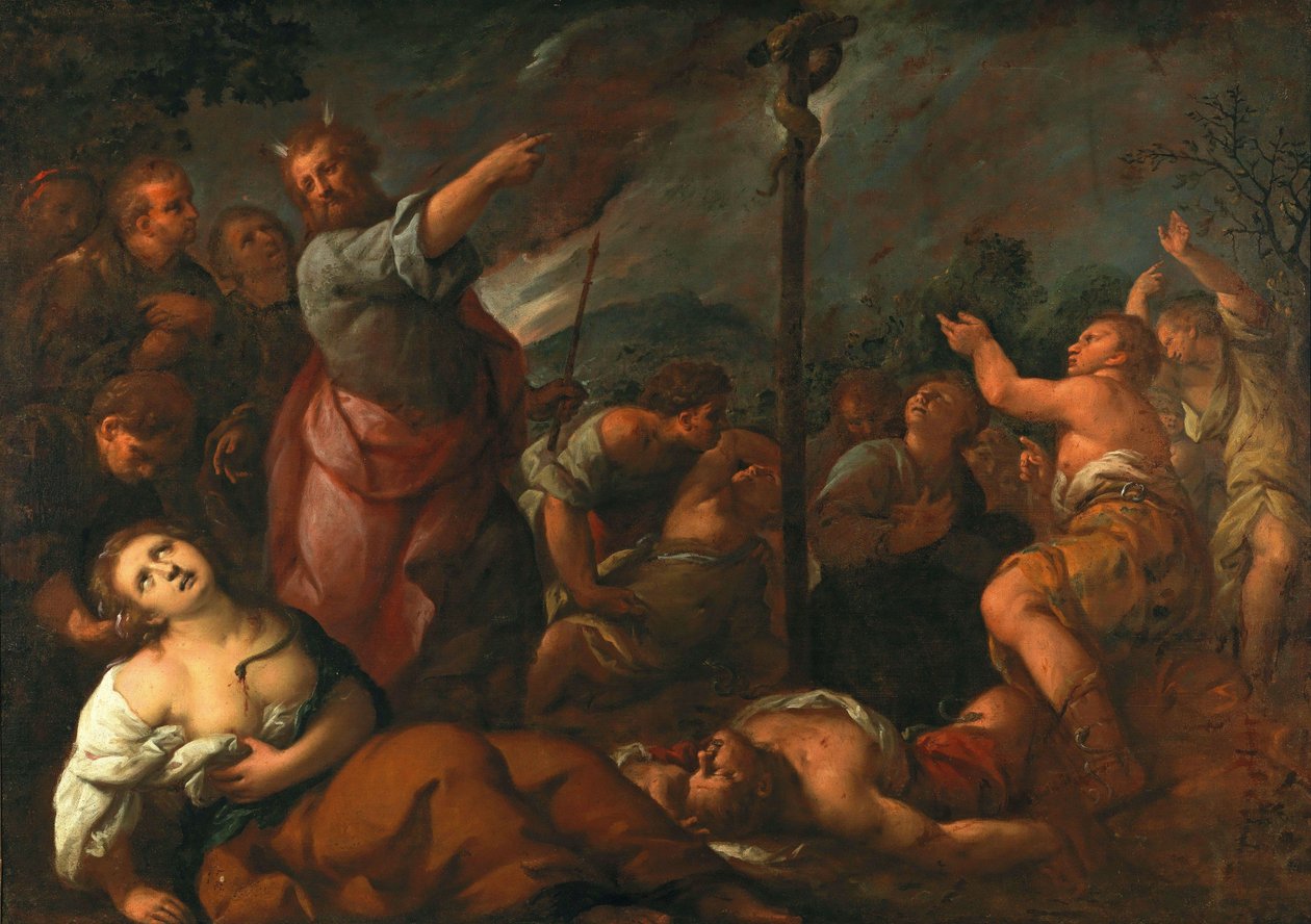 Moses og den skamløse slangen. av Giuseppe Nuvolone