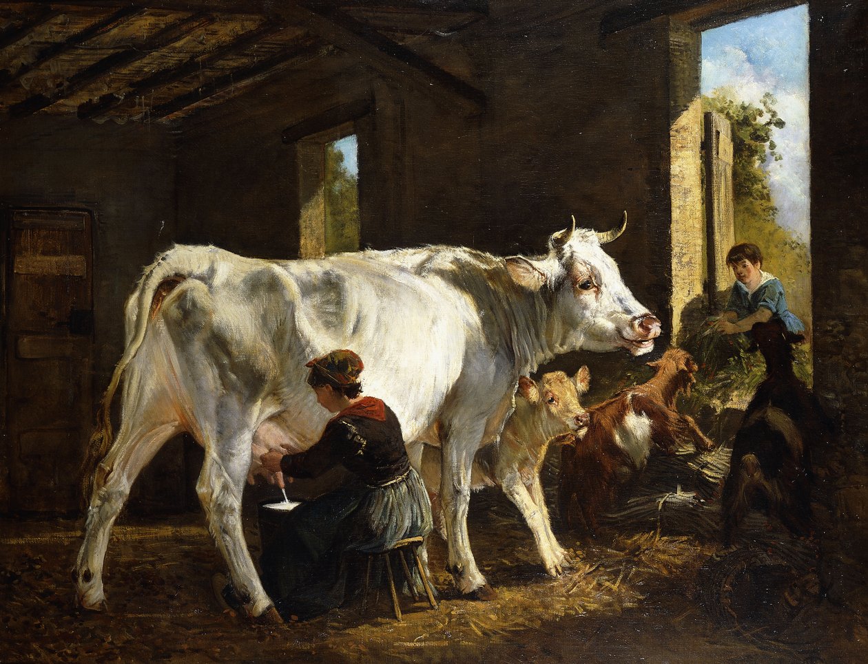 Melkingen av Giuseppe Palizzi