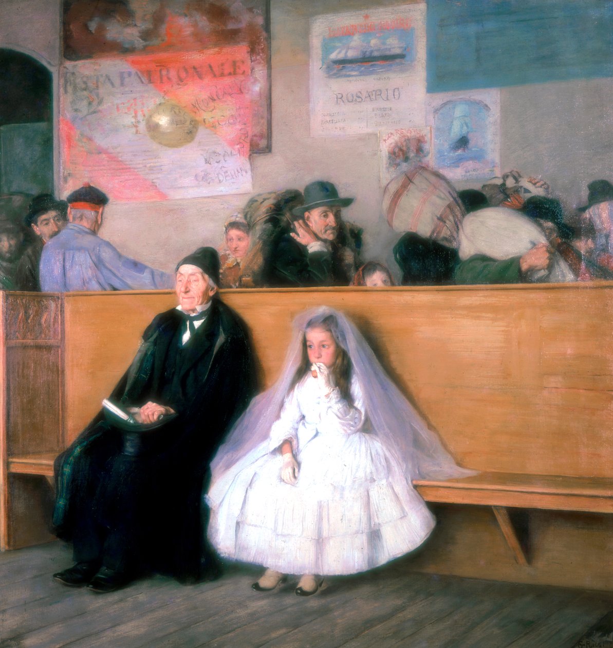 På stasjonen, c1870-1900 av Giuseppe Ricci